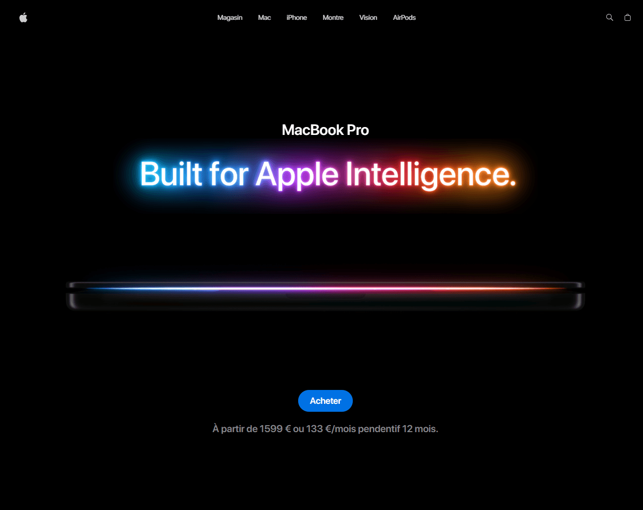 Aperçu du projet Apple Website